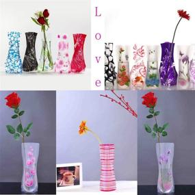 img 4 attached to 🌸 ABCSEA Plastic Foldable Flower Vase: 10 PCS Mix Styles Folding Vase for Colorful Home Decor (Random Styles)