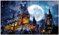 🏰 enchanting allenjoy 5x3ft magic castle wizard school backdrop: perfect for kids' birthday, halloween party, and cake table decoration! логотип