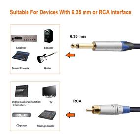 img 3 attached to 🔌 TISINO RCA to 1/4 Кабель - Двойной RCA к Двойной 1/4 дюйма TS стерео аудио патч-шнур, 3.3 фута.