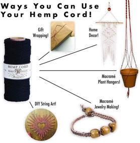 img 3 attached to 🌿 Hemptique Hemp Cord 4 Color Cards: Crafters' Favorite for Eco-Friendly Macramé, Gardening & Home Décor - Aqua Pack