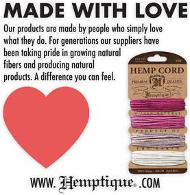 img 1 attached to 🌿 Hemptique Hemp Cord 4 Color Cards: Crafters' Favorite for Eco-Friendly Macramé, Gardening & Home Décor - Aqua Pack