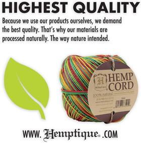 img 2 attached to 🌿 Hemptique Hemp Cord 4 Color Cards: Crafters' Favorite for Eco-Friendly Macramé, Gardening & Home Décor - Aqua Pack