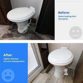 img 1 attached to 🚽 BougeRV Уплотнитель фланца шкафа для туалета для дома на колесах: совместимый с туалетом Thetford, 2 шт - черный манжет уплотнительного шара для замены фланца для кемпера / дома на колесах / автоприцепа - необходимые аксессуары для дома на колесах