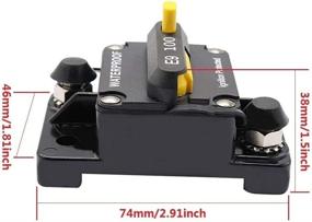 img 3 attached to ⚡ ANJOSHI 100Amp Circuit Breaker with Manual Reset - Comprehensive Overload Protection for Trolling Motor, Auto, Marine, Boat, Bike, Audio Terminal, Inverter System - 12V-48V DC Waterproof Fuse