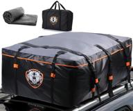 waterproof 19 cubic feet rooftop cargo carrier pro - heavy duty roof top luggage storage 🚚 bag + anti-slip mat | 10 straps & door hooks - ideal for car, truck, suv with/without rack logo
