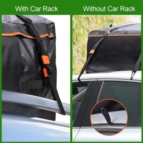 img 1 attached to Waterproof 19 Cubic Feet Rooftop Cargo Carrier PRO - Heavy Duty Roof Top Luggage Storage 🚚 Bag + Anti-Slip Mat | 10 Straps & Door Hooks - Ideal for Car, Truck, SUV With/Without Rack