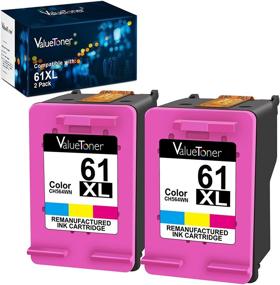 img 4 attached to Восстановленные картриджи Valuetoner HP 61XL 61 XL для принтеров Envy 4500, Deskjet 1000, 1056, 1010, 1055, 1510, 1512, OfficeJet 4630 - 2 упаковки с трехцветными чернилами