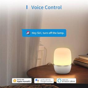 img 2 attached to 🏮 Smart WiFi Table Lamp with Apple HomeKit, Siri, Alexa, Google Assistant, SmartThings Support | Tunable White and Multi-Color Bedside Lamp | Voice Control, APP Control, Schedule