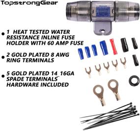 img 2 attached to 🔌 TOPSTRONGGEAR 8 Gauge Complete Amp Kit: High Quality True 8 AWG Subwoofer Installation Wiring for Powerful Amplifier Performance