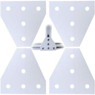 boeray 4pcs anodizing 5-hole 90 degree outside tee joining plate for 2020 series aluminum profile logo
