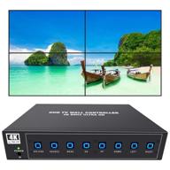 🖥️ контроллер видеостены iseevy 4k60 uhd - 2x2 1x2 2x1 1x3 3x1 1x4 4x1 тв-контроллер для сплайсинга 4 телевизоров, поддерживающий входы 3840x2160@60гц и вращение экрана на 90 градусов в вертикальный режим. логотип