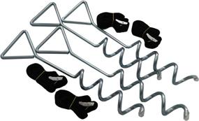 img 4 attached to 🔒 ZhenT Trampoline Anchor Kits - Heavy-Duty Tie Down System (Set of 4) for Enhanced Safety and Stability - Non-Rust Anchors Kit Ideal for Trampolines with Extended Anchorage Span