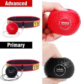 img 2 attached to 🥊 Enhance Hand-Eye Coordination with YMX Boxing Reflex Ball on String: Adjustable Headband & Soft Foam Balls for Speed, Accuracy, Focus, and Cardio Workout