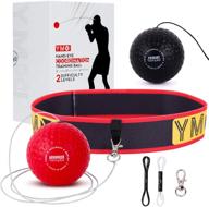 🥊 enhance hand-eye coordination with ymx boxing reflex ball on string: adjustable headband & soft foam balls for speed, accuracy, focus, and cardio workout логотип