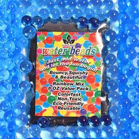 img 4 attached to AINOLWAY 8 OZ Water Beads (20000pcs) - Original Size Water Gel Beads for Kids Tactile Toys, Sensory Toys, Vase Filler - Blue