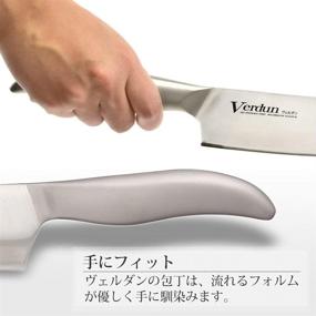 img 1 attached to 🔪 Нож Santoku Shimomura Kogyo японского производства 165 мм - молибденованадиевая сталь, подходит для посудомоечной машины, OVD-11, Ниигата Тсубаме Санджо