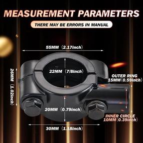 img 3 attached to 🛠️ Крепления для задних зеркал бокового обзора мотоцикла — адаптер для зеркал руля TUINCYN Motorbike 10 мм 7/8", черный (2 шт.)