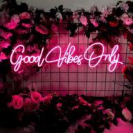 23.6 inch led neon sign - large good vibes only art decor for bachelorette party, first birthday, bedroom apartment, home wall decorations - unique gift idea логотип