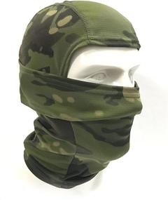 img 3 attached to 🔥 H World Shopping Tactical Outdoor Camo Hood Ninja Balaclavas Full Face Head Mask - Available in 4 Colors