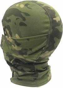 img 1 attached to 🔥 H World Shopping Tactical Outdoor Camo Hood Ninja Balaclavas Full Face Head Mask - Available in 4 Colors