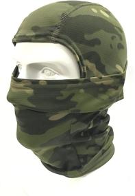 img 4 attached to 🔥 H World Shopping Tactical Outdoor Camo Hood Ninja Balaclavas Full Face Head Mask - Available in 4 Colors