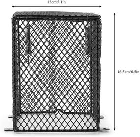 img 3 attached to Heater Guard, Reptile Heat Lampshade with Anti-Scald Lamp Mesh Cover, Ceramic Light Bulb Enclosure Cage Protector for Feeding Box to Prevent Scalding (Cubiod)