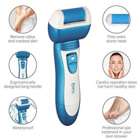 img 3 attached to 👣 Fujicom Feet Callus Remover: Portable AAA Battery-Operated Electronic Waterproof Tool for Cracked Heels and Dead Skin