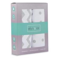 🛏️ ely's & co. waterproof sheet, pack of 2 grey chevron and dots (grey, bassinet) - enhance seo logo