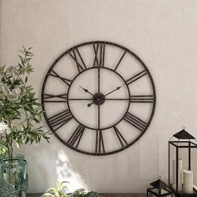 img 3 attached to ⏰ Aspire Solange Large Wall Clock - Elegant 30" Wrought Iron Timepiece for Stylish Decor