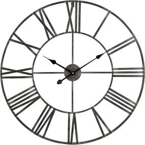 img 4 attached to ⏰ Aspire Solange Large Wall Clock - Elegant 30" Wrought Iron Timepiece for Stylish Decor