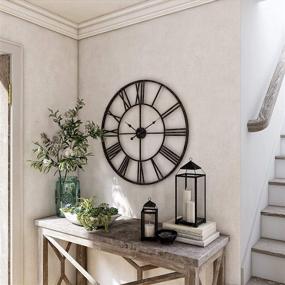 img 2 attached to ⏰ Aspire Solange Large Wall Clock - Elegant 30" Wrought Iron Timepiece for Stylish Decor