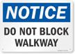 smartsign notice block walkway plastic logo