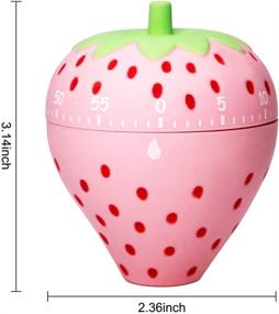 img 3 attached to 🍓 Sweet Strawberry Fun: Monliya Cute Fruit Cookie Kitchen Timer - Manual Cooking Timer for Kitchen; Novelty Mechanical Timer - Home Desktop Decor, Alarm