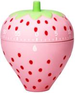 🍓 sweet strawberry fun: monliya cute fruit cookie kitchen timer - manual cooking timer for kitchen; novelty mechanical timer - home desktop decor, alarm logo