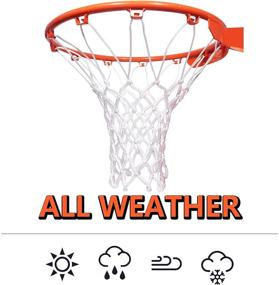 img 3 attached to 🏀 Amble Basketball Net Replacement: Heavy-Duty Net for Indoor and Outdoor Use - 12 Loops Rim