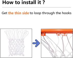 img 1 attached to 🏀 Amble Basketball Net Replacement: Heavy-Duty Net for Indoor and Outdoor Use - 12 Loops Rim