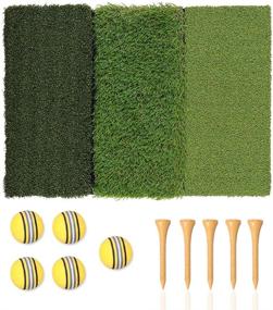 img 4 attached to 🏌️ True Golf Hitting Mat 25"x16" - Collapsible Practice Mat for Indoor and Outdoor Chipping, Backyard or Indoor Golf Practice Turf Mat, Ideal for Training