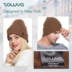 img 3 attached to 🧣 Zowya Warm Knit Cuff Beanie - Snug Winter Slouchy Skull Cap for Men & Women