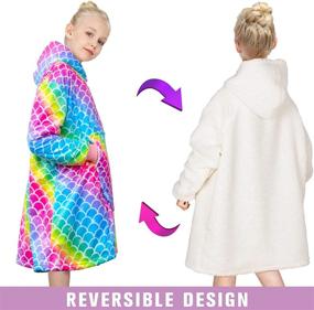 img 1 attached to 👕 Nidoul Reversible Oversized Sweatshirt for Kids - Wearable Home Store