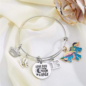 img 1 attached to 🎁 Charming Expandable Charm Bracelets - Perfect Birthday and Christmas Gifts for Women, Girls, Mom, Daughter, Grandma, Granddaughter, Wife, and Niece of All Ages!