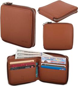 img 3 attached to Around Leather Bifold Wallet Mens
