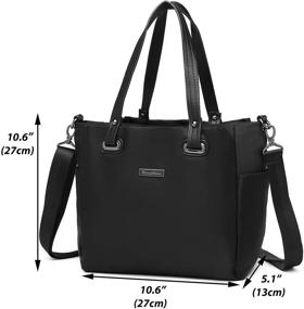 img 3 attached to 👜 Stylish Handbags for Women: Satin Fabric Shoulder Purse & Top Handle Satchel Bag
