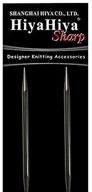 🧶 спицы для вязания круглой формы hiyahiya 16 дюймов (41 см), №7 (4.5 мм) из остро заточенной стали hisstcir16-7. логотип