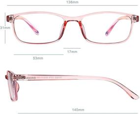 img 3 attached to Protect Your Eyes with Blue Light Blocking Glasses - 2 Pack Computer Glasses Women/Men Small Face, TR-90 Gaming Eyewear in Pink+Grey - Anti Eyestrain Non Prescription