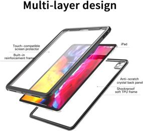 img 3 attached to 📱 2020 iPad Pro 12.9 Waterproof Case with Built-in Screen Protector - Full-Body Cover for 4th Gen iPad Pro 12.9 Inch - Dustproof & Submersible