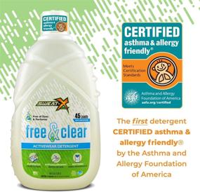 img 3 attached to 🏋️ Sweat-X Sport Free & Clear Activewear Detergent - Certified Asthma & Allergy Friendly® - Hypoallergenic - 45 Loads - Improved SEO