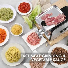 img 1 attached to 🥩 ALTRA Stainless Steel Electric Meat Grinder: Powerful 2000W Max, Convenient Concealed Storage Box, Sausage & Kubbe Kit Included - Ideal for Home Kitchen & Commercial Use