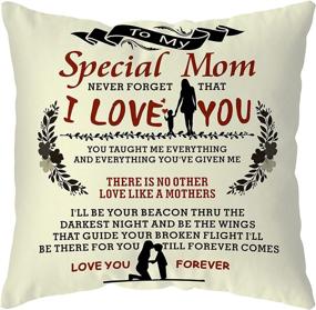 img 4 attached to Special Mom Pillow Covers - Perfect Gifts for Mom, Grandma, Wife - 18x18 Inch - Mothers Day, Christmas, Birthday, Anniversary Presents from Husband, Daughter, Son