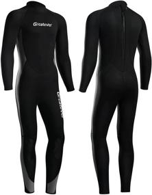 img 4 attached to Greatever Wetsuit 3mm Neoprene Full Body Keep Warm Long Sleeve Back Zip Full Scuba Diving Suit with UV Protection, Suitable for Surfing, Snorkeling, Kayaking, and Water Sports - Men and Women