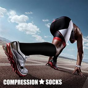 img 2 attached to 🧦 Premium Quality CHARMKING Compression Socks (3 Pairs) for Enhanced Athletic Performance, Circulation, and Support - Ideal for Men & Women in Running, Cycling